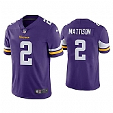 Nike Men & Women & Youth Minnesota Vikings #2 Alexander Mattison Purple Vapor Untouchable Limited Stitched Jersey,baseball caps,new era cap wholesale,wholesale hats
